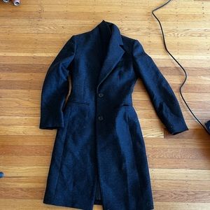 Aritzia Wool Coat. Babaton Davenport Heather charcoal jacket.